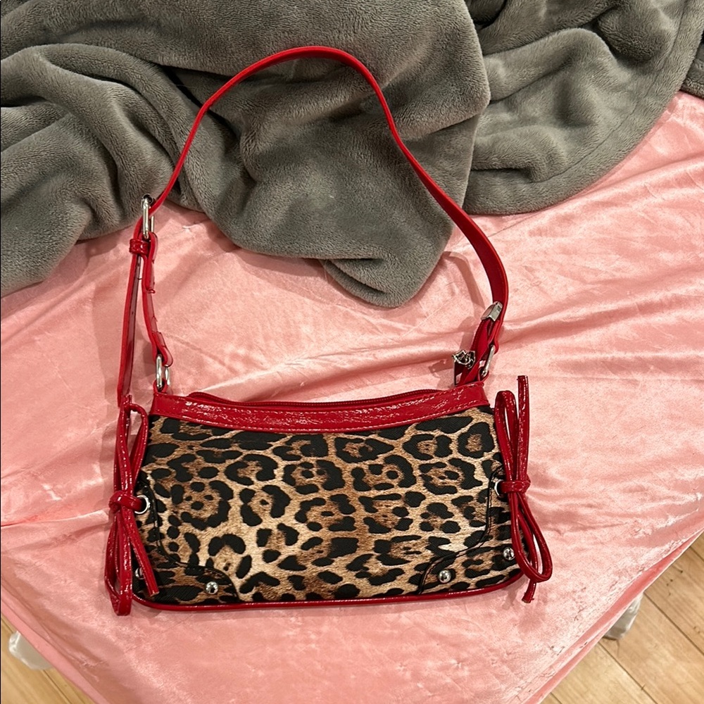 Stylish Red Leopard Print Women's Bag